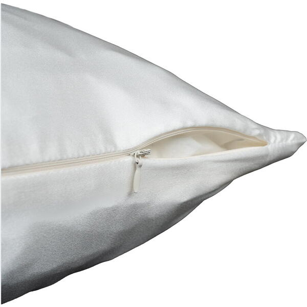 Silkd Fata de perna matase infuzata cu acid hialuronic alb perlat 22 momme