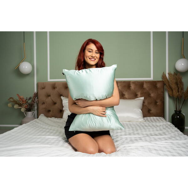 Silkd Set fete de perna matase verde menta 22 momme