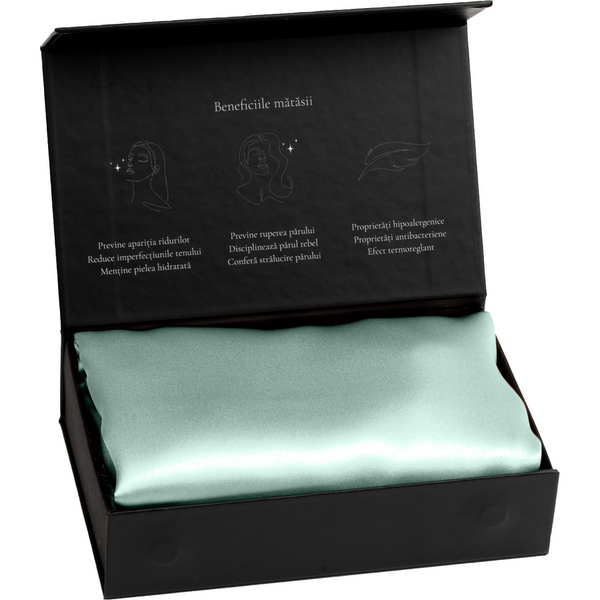 Silkd Set fete de perna matase verde menta 22 momme