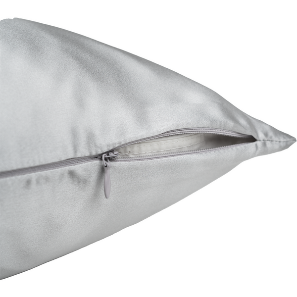 Silkd Fata de perna matase infuzata cu acid hialuronic gri silver 22 momme