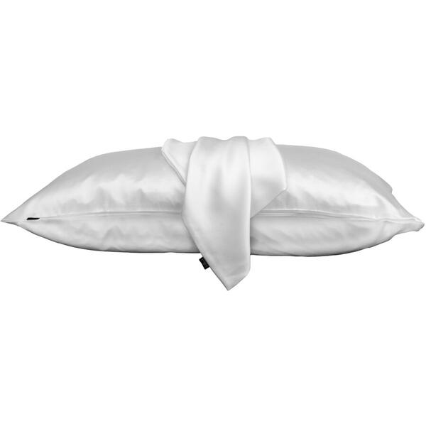 Silkd Set fete de perna matase infuzate cu acid hialuronic alb perlat 22 momme