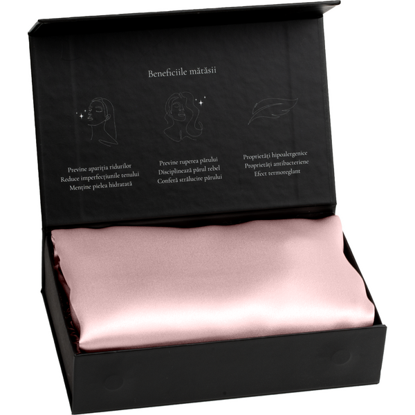 Silkd Set fete de perna matase cu ioni de argint rose 22 momme