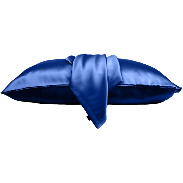 Silkd Fata de perna matase albastru royal 19 momme - Personalizata 70x65