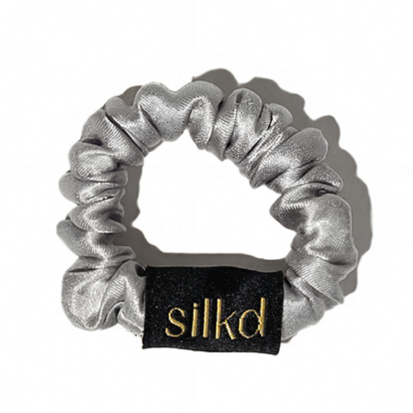 Silkd Elastic de par matase mini gri silver