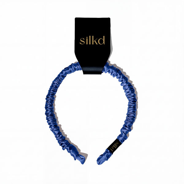 Silkd Bentita de par matase fashion albastru royal