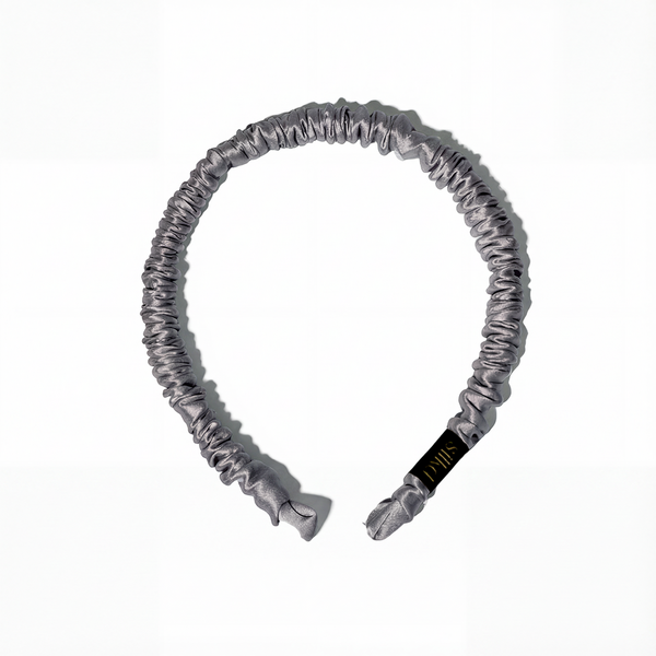 Silkd Bentita de par matase fashion gri inchis