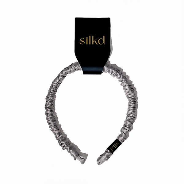 Silkd Bentita de par matase fashion gri inchis