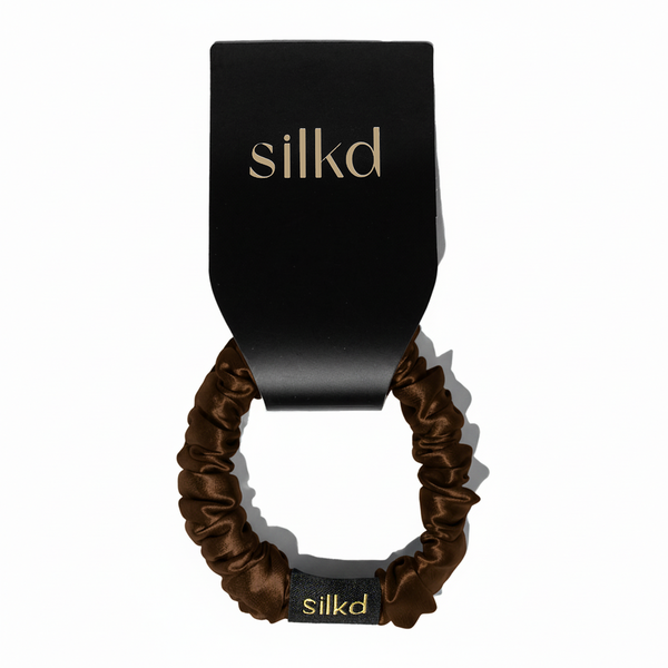 Silkd Elastic de par matase maro S