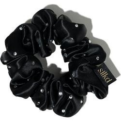 Silkd Elastic de par matase cu swarovski negru M