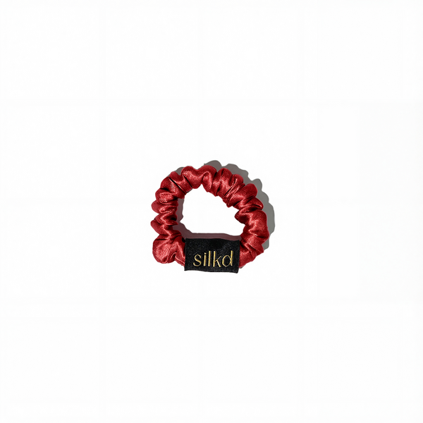 Silkd Elastic de par matase mini rosu