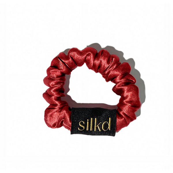 Silkd Elastic de par matase mini rosu