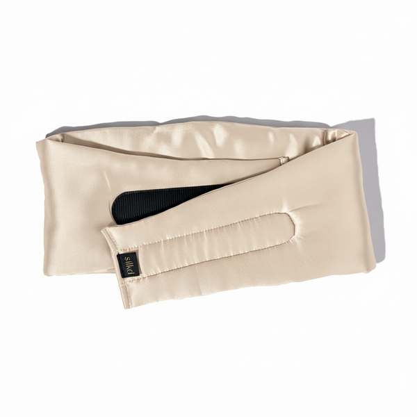 Silkd Masca de dormit blackout matase bej