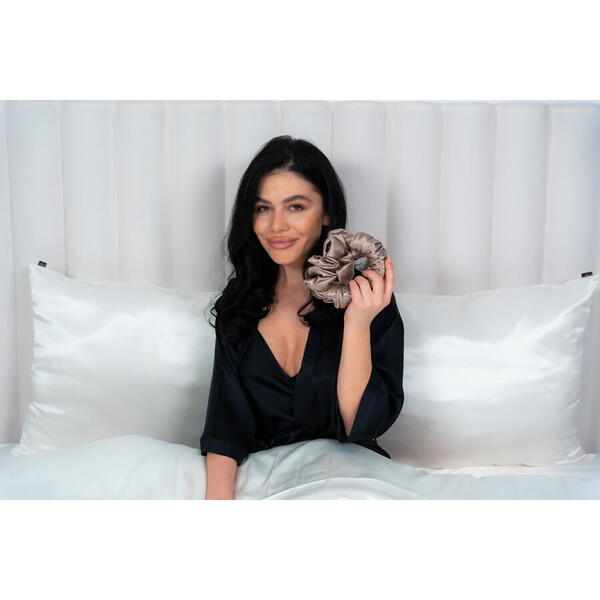 Silkd Ondulator fara caldura matase tip elastic de par roz pudra