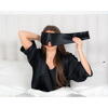 Silkd Masca de dormit blackout 3D matase neagra