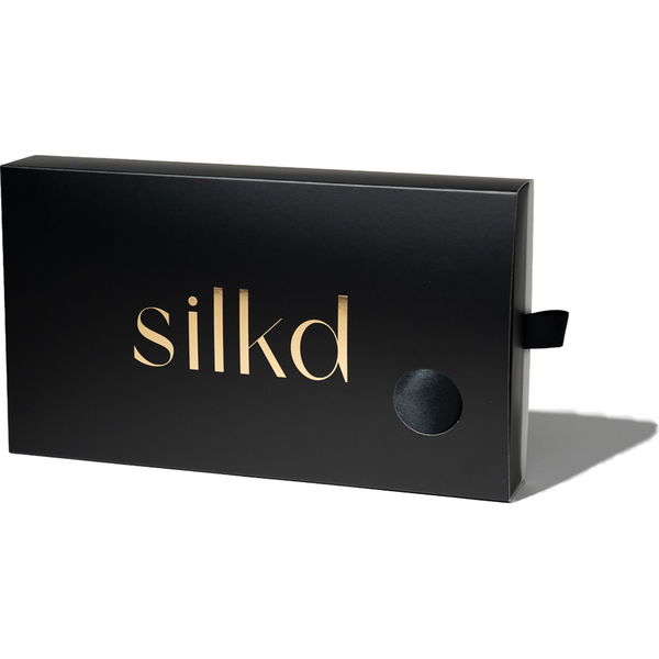 Silkd Masca de dormit blackout 3D matase neagra