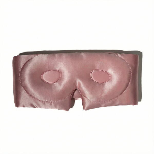 Silkd Masca de dormit blackout 3D matase roz somon