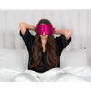 Silkd Masca de dormit blackout 3D matase roz fucsia