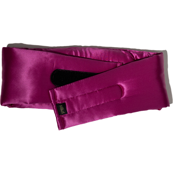 Silkd Masca de dormit blackout 3D matase roz fucsia