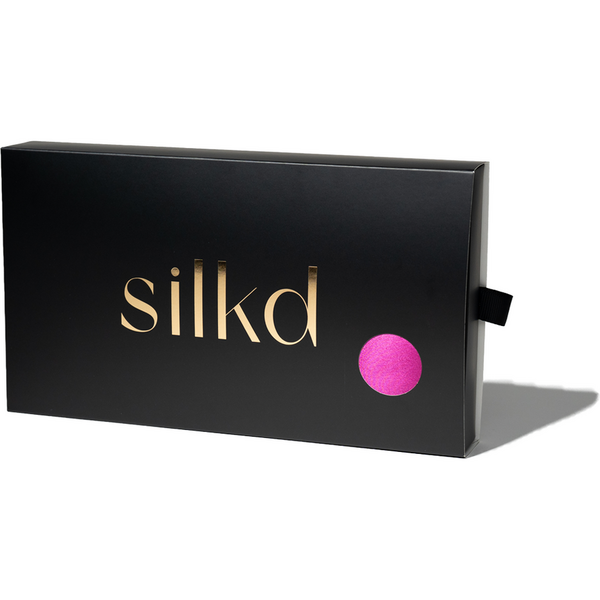 Silkd Masca de dormit blackout 3D matase roz fucsia