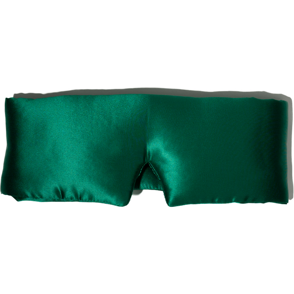 Silkd Masca de dormit blackout 3D matase verde smarald