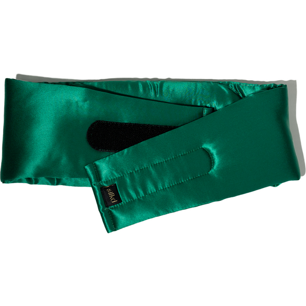 Silkd Masca de dormit blackout 3D matase verde smarald