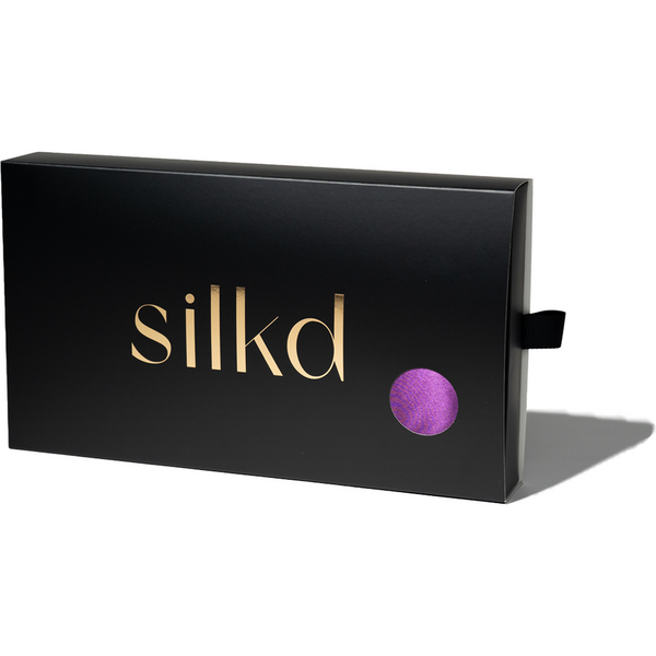 Silkd Masca de dormit blackout 3D matase mov