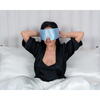 Silkd Masca de dormit blackout 3D matase baby blue