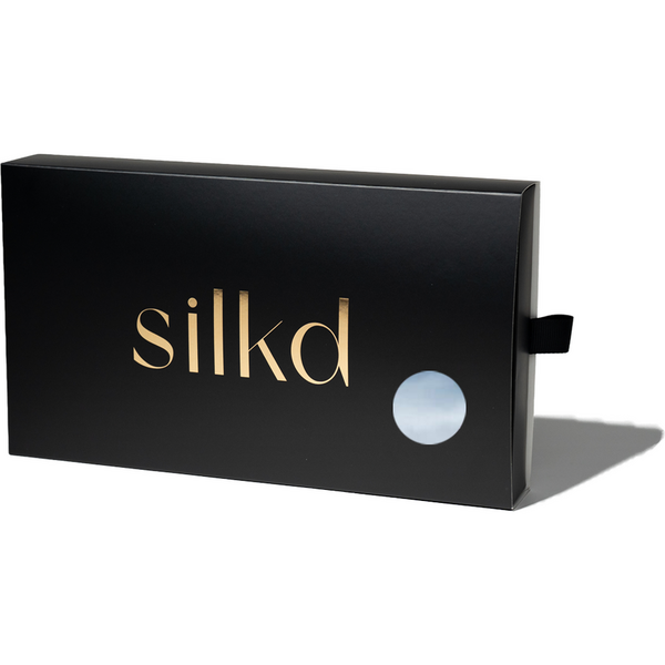 Silkd Masca de dormit blackout 3D matase baby blue