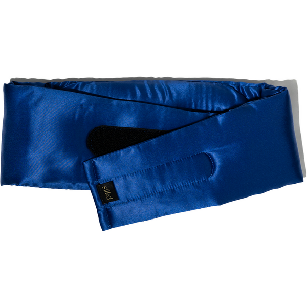 Silkd Masca de dormit blackout 3D matase albastru royal