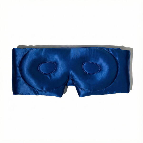 Silkd Masca de dormit blackout 3D matase albastru royal
