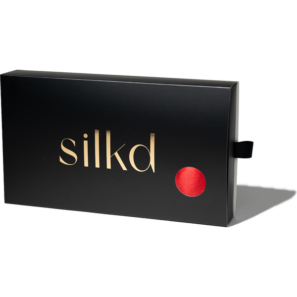 Silkd Masca de dormit blackout 3D matase rosie